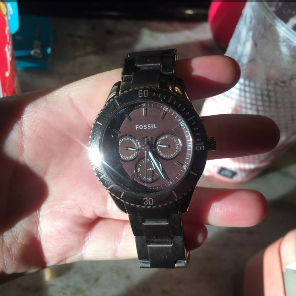 Brown fossil watch!